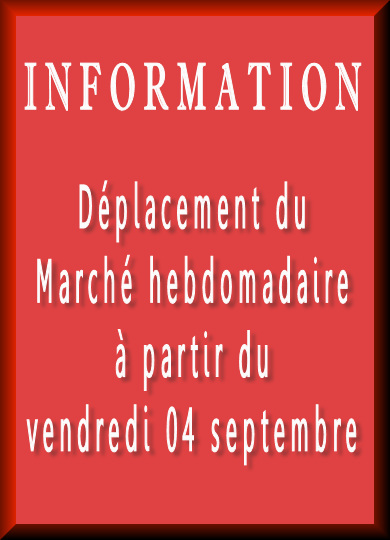 Le marché hebdomadaire de Stenay change de place à compter du vendredi 04 septembre